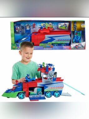 Disney PJ Masks Seeker Semi Truck Playset - Bonus Deluxe Cat-Car & Catboy Figure